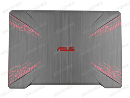 Asus TUF Gaming FX504GM Klapa matrycy Plastik (PU) czarny z czerwonym wykończeniem