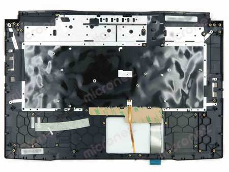 MSI Crosshair 17 B12U Palmrest klawiatura obudowa LED US-International czarno-żółty