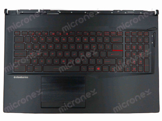 MSI Leopard GL75 10SEK 10SER Palmrest klawiatura obudowa LED US-International czarny