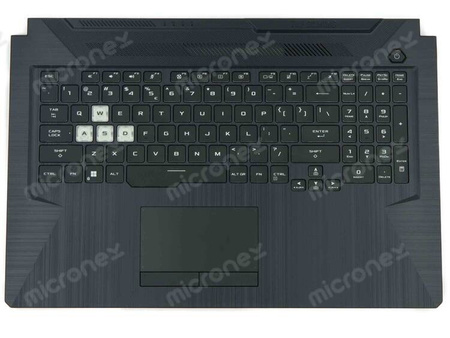 Asus TUF Gaming F17 FX706HE FX706HEB Palmrest klawiatura obudowa LED RGB US-International czarny